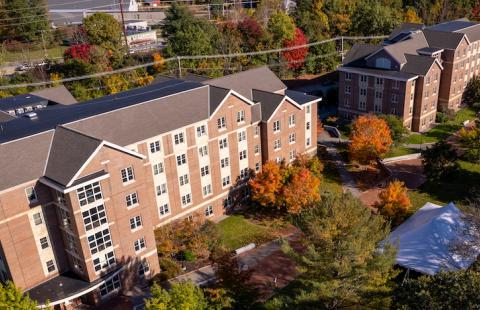 Residence halls on UNH campus
